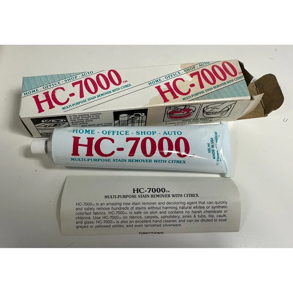 Vintage HC-7000 Universal Cleaner‎ 3.5 oz Sealed New Old Stock Box Paper Sealed